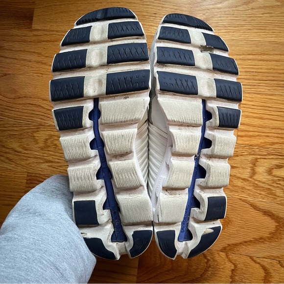 ON running cloud gray white and blue sneakers size 10.5 men - Picture 3 of 6